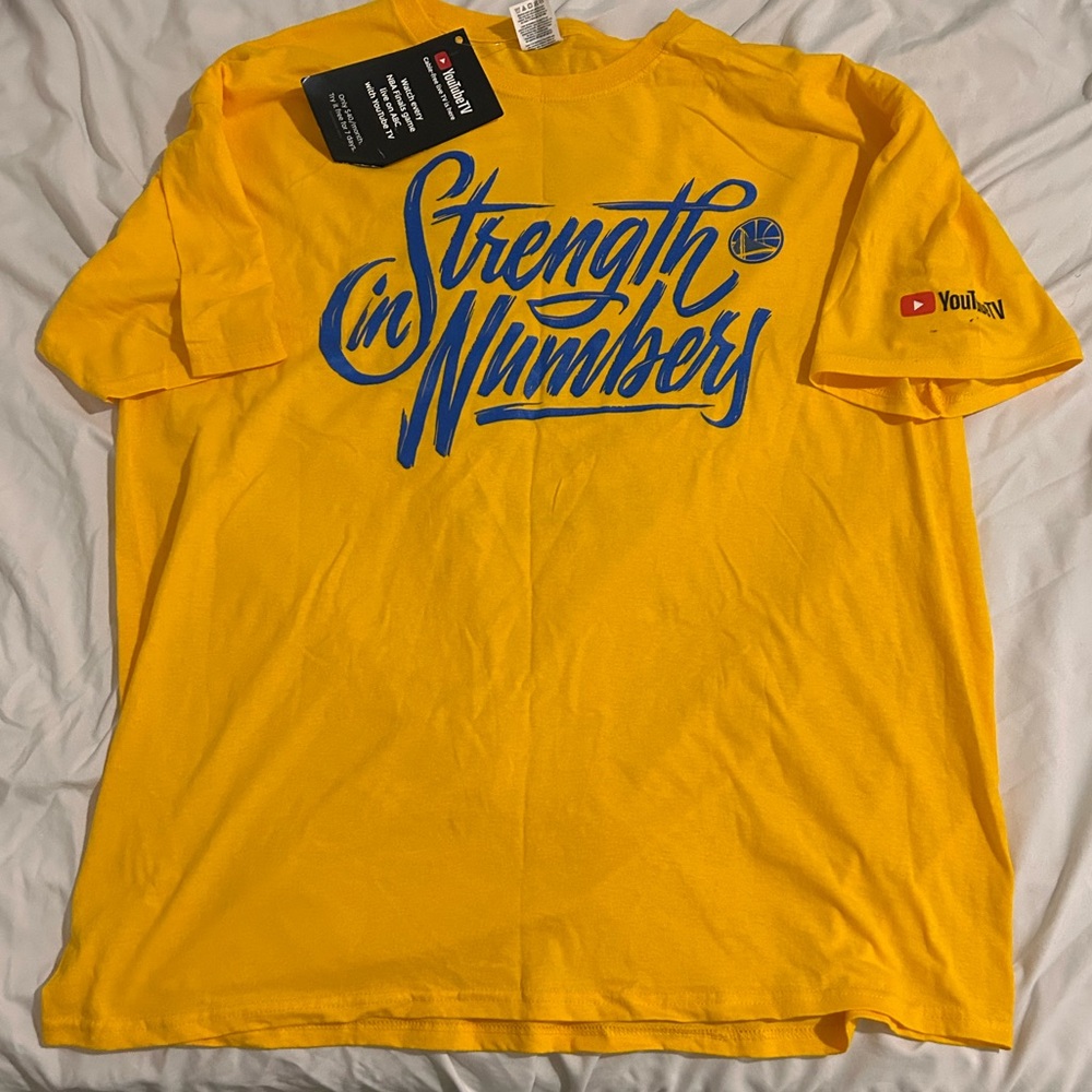 Golden State Warriors NBA 2018 Finals T-Shirt Youtube XL Strength In Numbers NEW